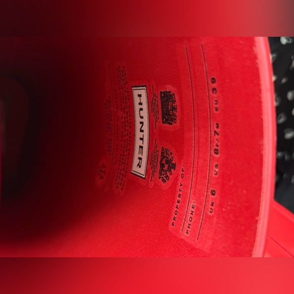 Hunter Women's Glossy Red Rain Boots - Picture 8 of 8